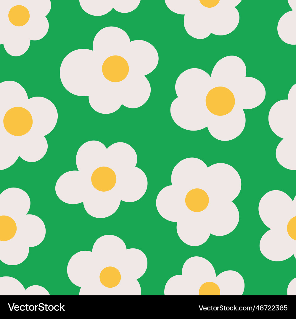 Abstract plants flat seamless pattern Royalty Free Vector