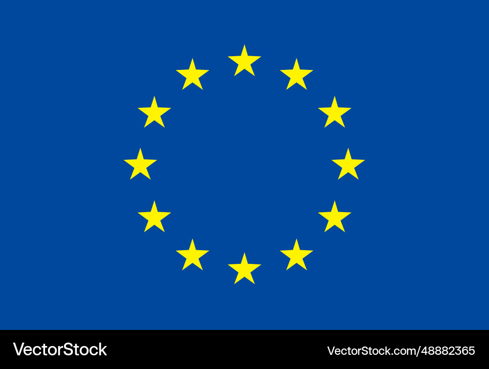 Flag of europe Royalty Free Vector Image VectorStock