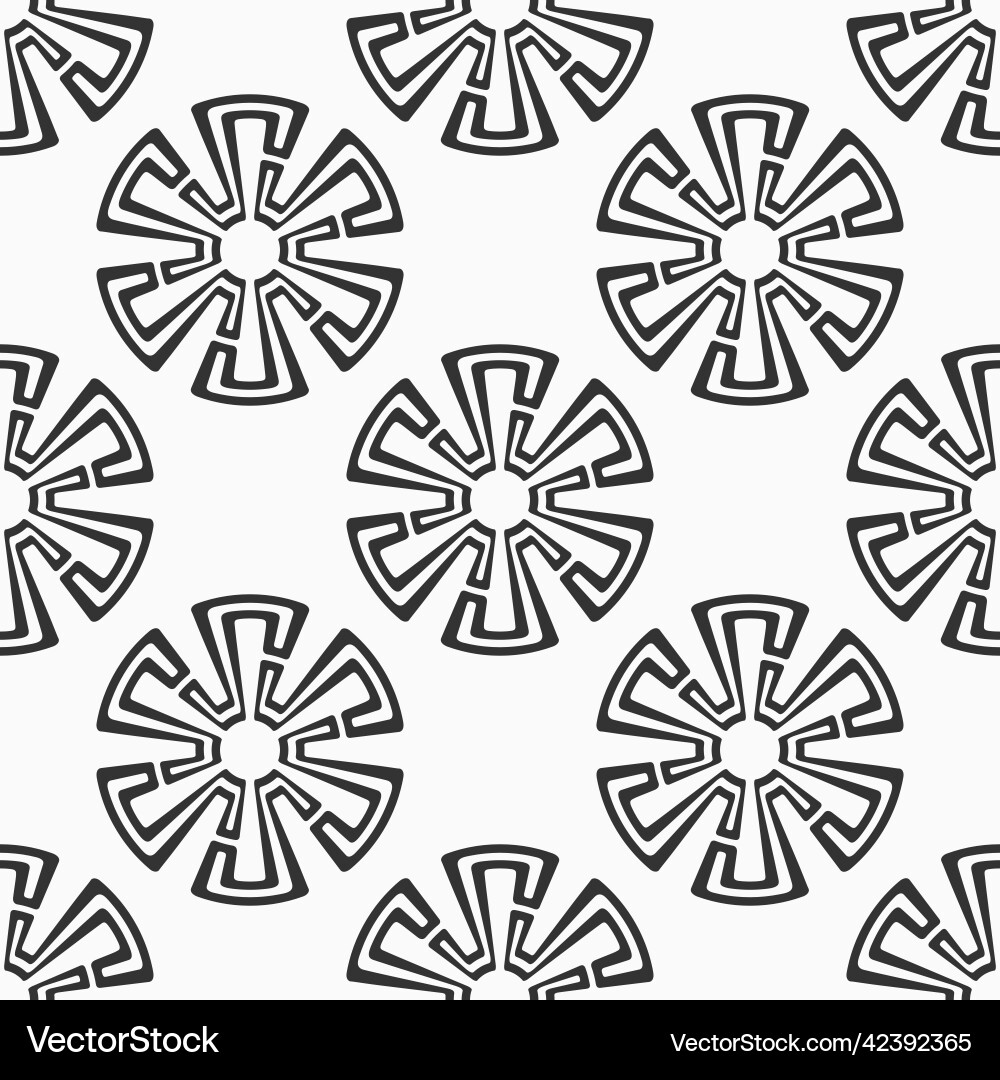Seamless pattern abstract circular ornaments Vector Image