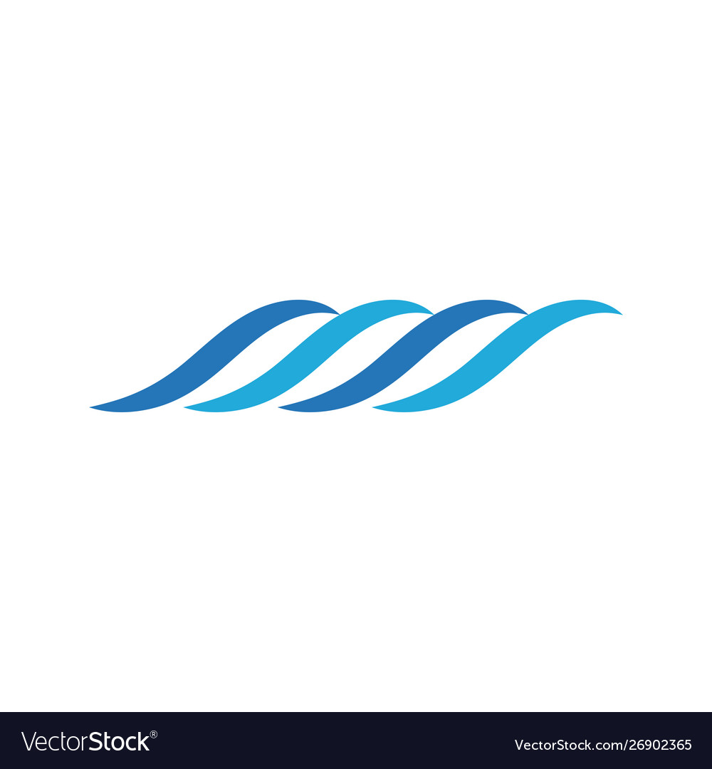 Wave graphic design template isolated vector image Wave graphic design template isolated