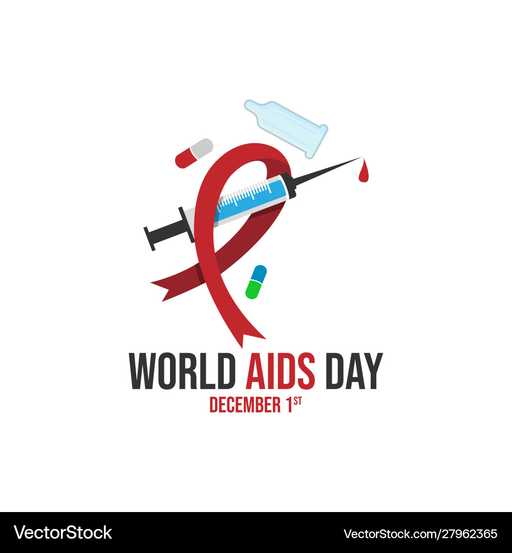 World aids day 1st december hiv Royalty Free Vector Image