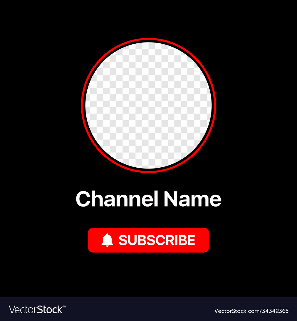 Youtube profile icon interface subscribe button Vector Image