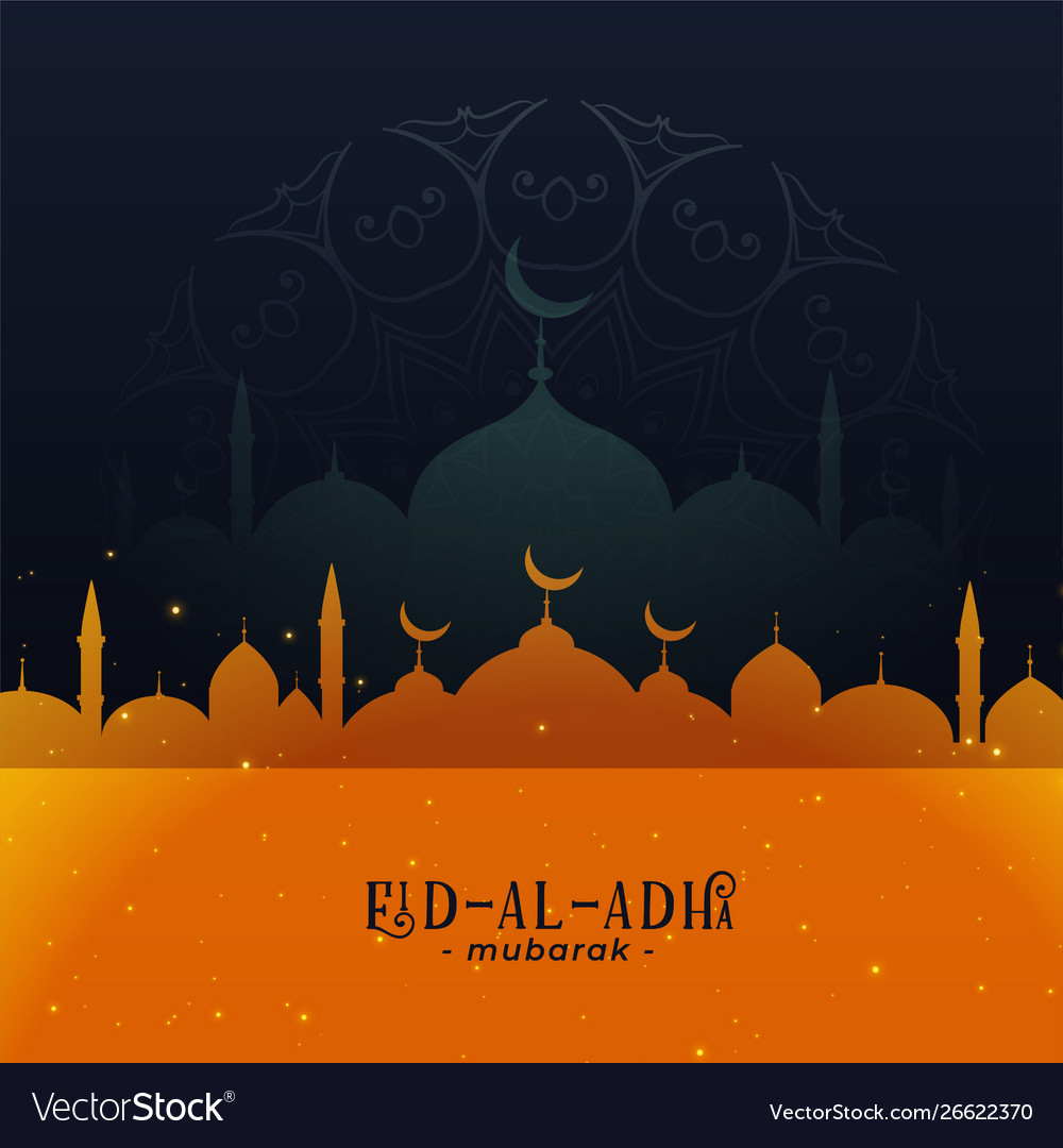 Arabic festival eid al adha bakreed background Vector Image