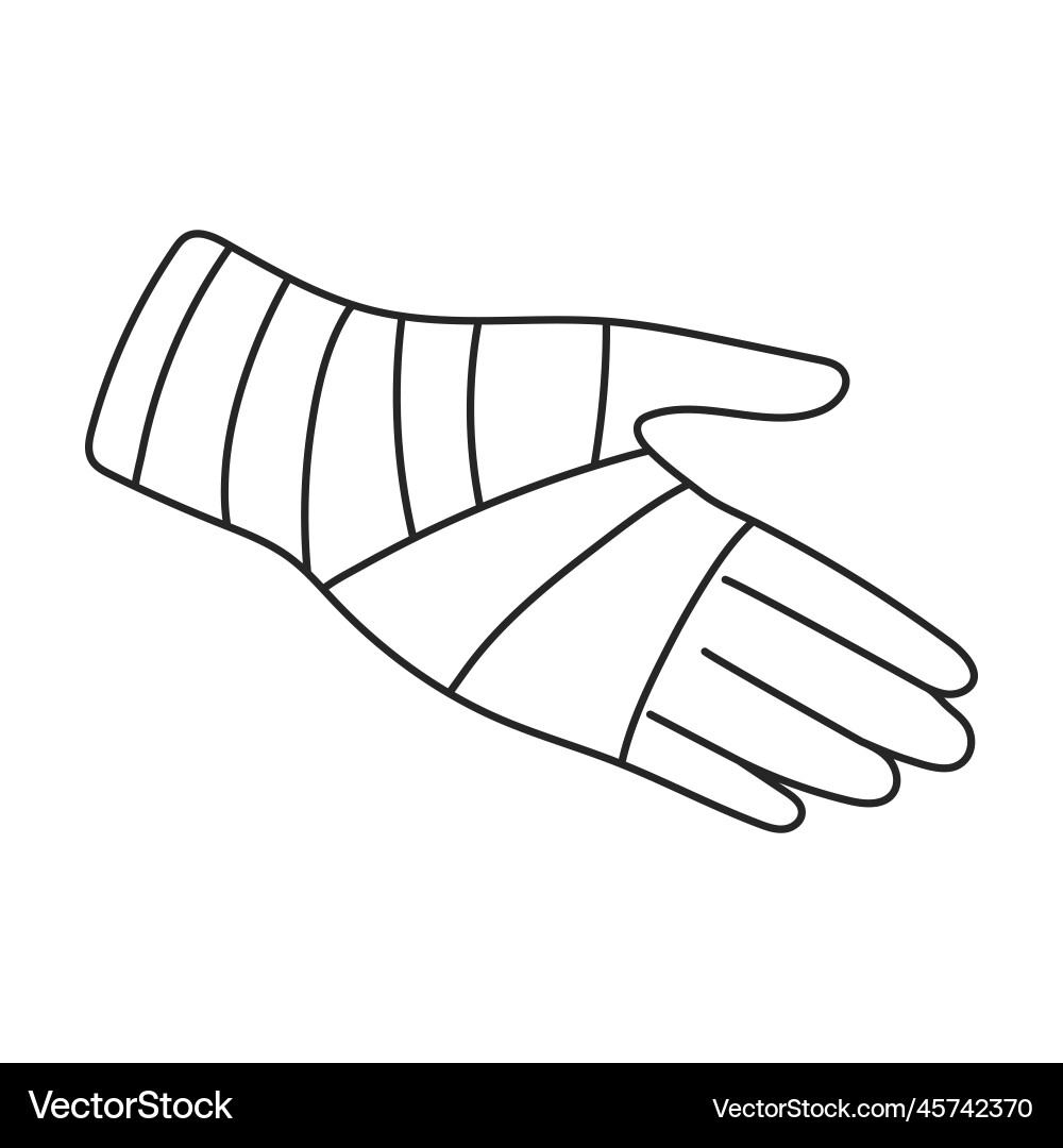 Bandage outline icon band Royalty Free Vector Image