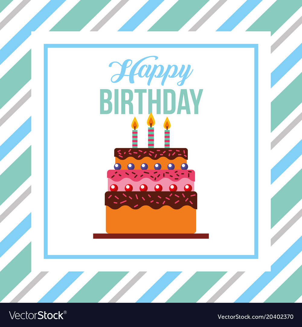 Happy birthday card Royalty Free Vector Image - VectorStock