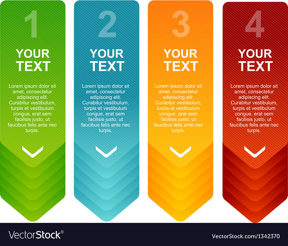 Speech templates for text 1 2 3 4 Royalty Free Vector Image