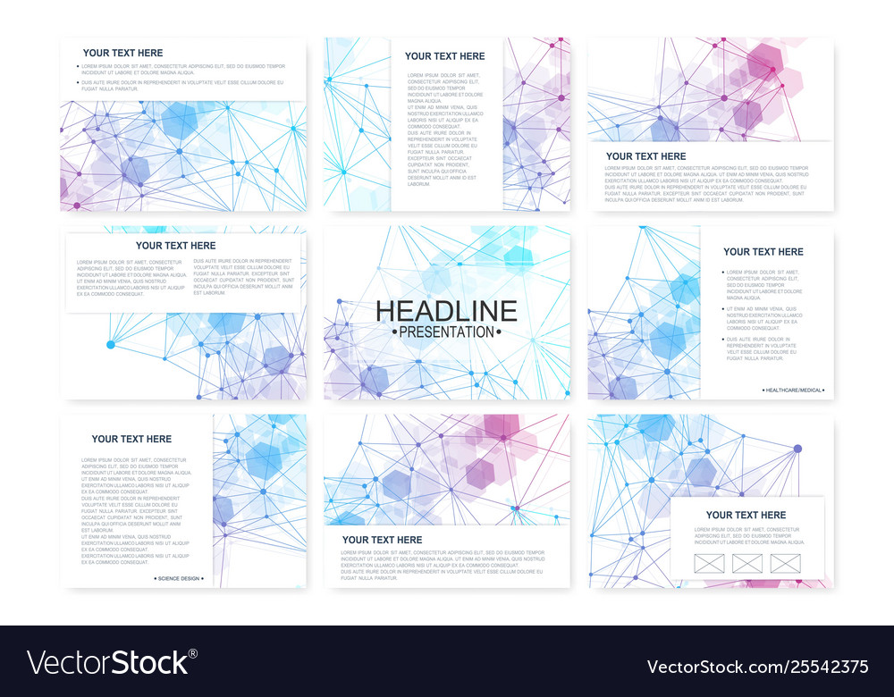 Big set templates for presentation Royalty Free Vector Image