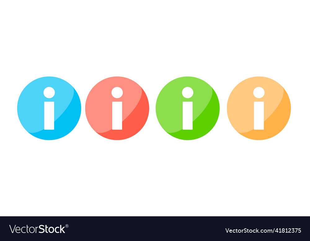 Colorful information icon set