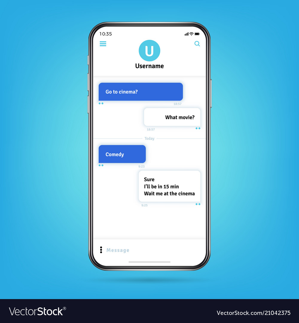 messenger like whatsapp with bubble frames for vector image