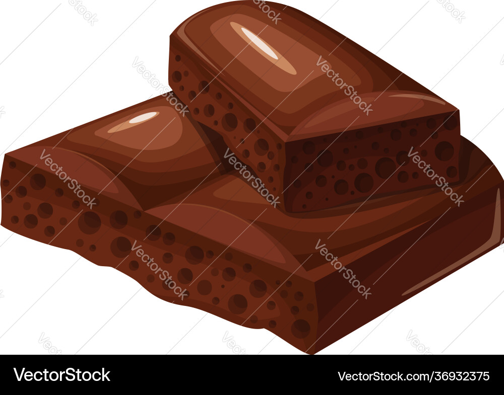 Pieces porous chocolate icon Royalty Free Vector Image