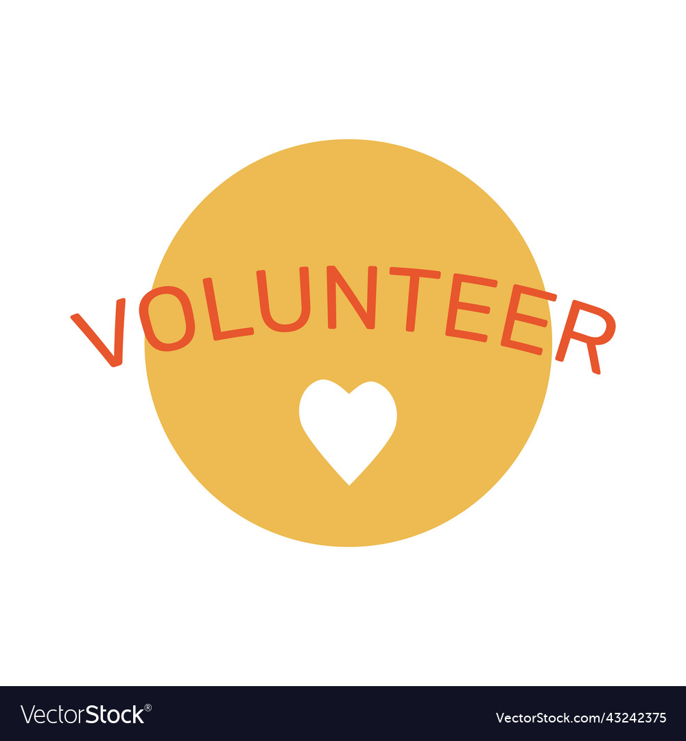 Volunteer opportunity semi flat color element