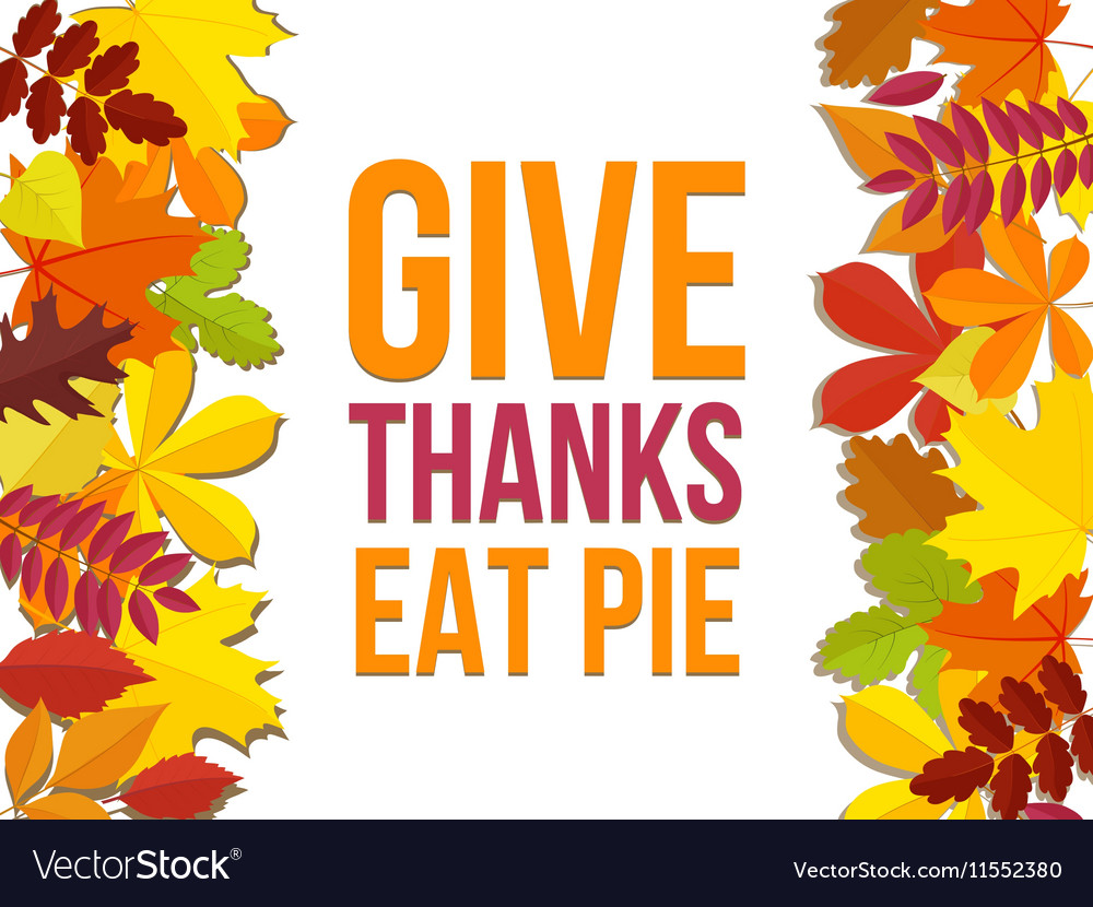 Autumn Background Traditional Thanksgiving Day Vector Image