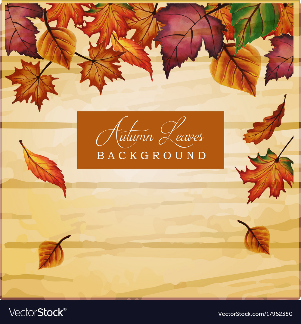 autumn backgrounds with watercolor