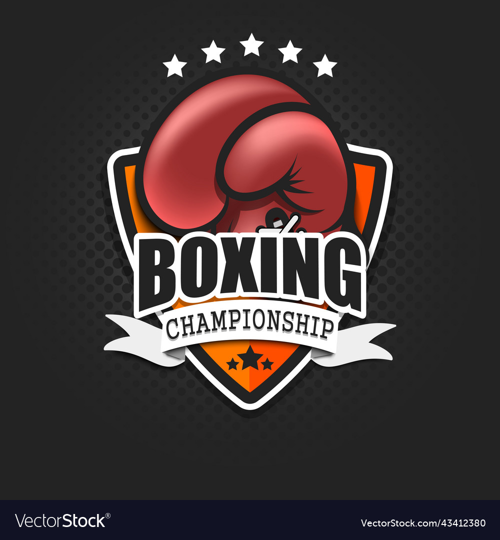 Boxing logo template design Royalty Free Vector Image