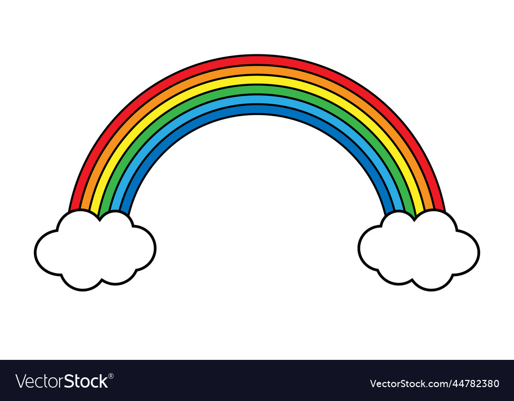 Cartoon magic rainbow for kids Royalty Free Vector Image