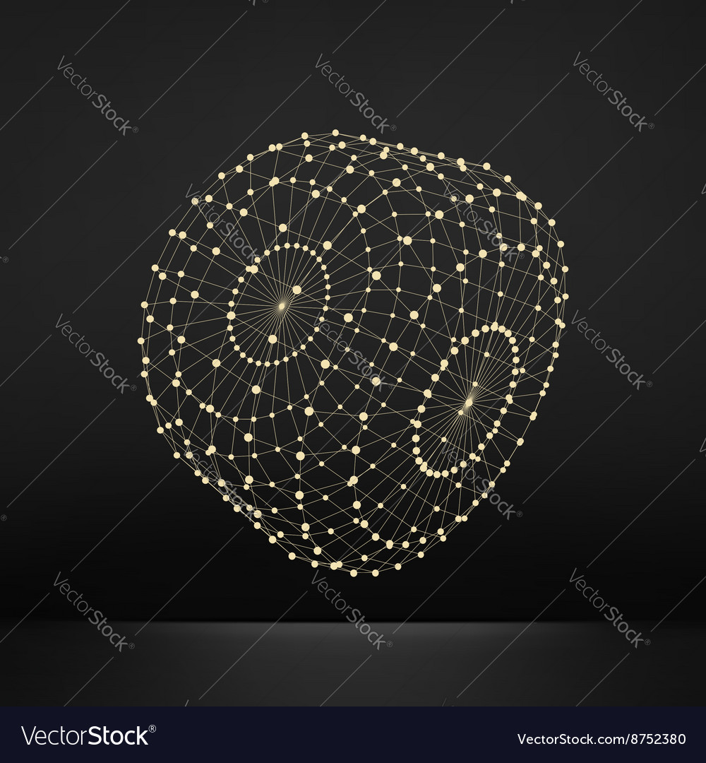 Cylinder detail of the mechanism 3d geometric grid