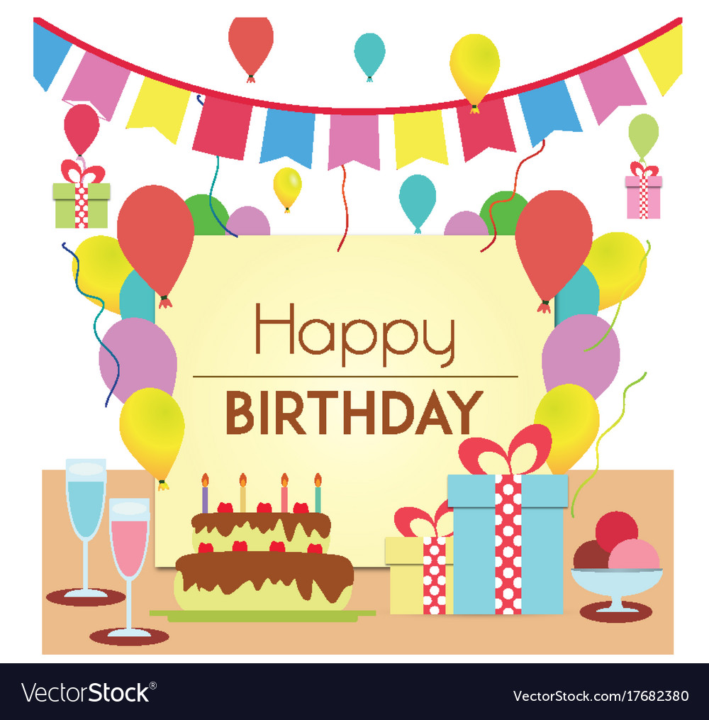 Happy Birthday Cards Royalty Free Vector Image