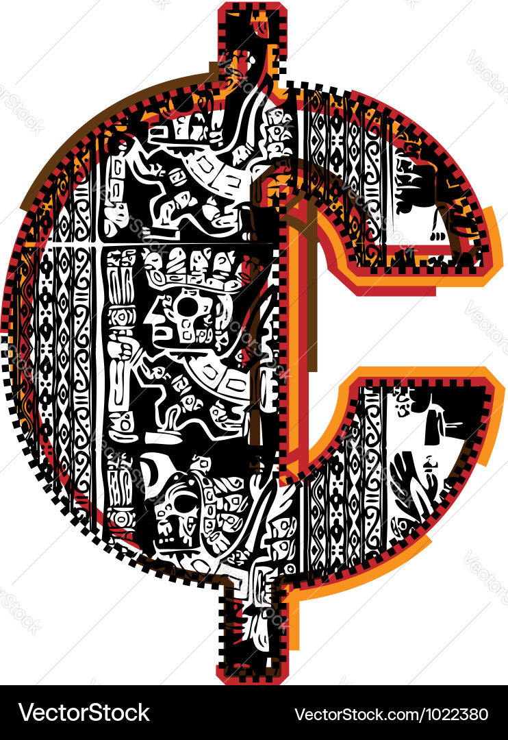 Incas font Royalty Free Vector Image - VectorStock