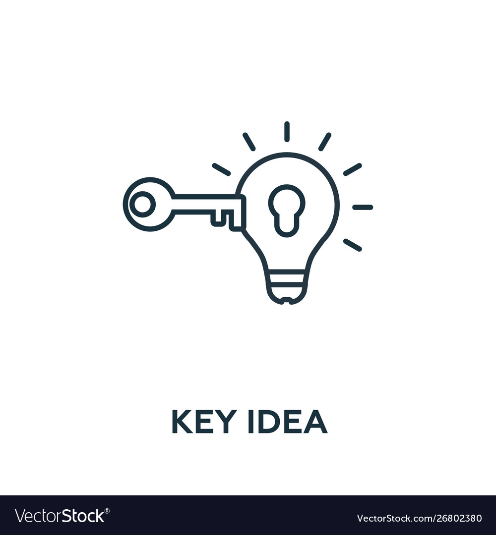 Key idea icon symbol creative sign from Royalty Free Vector