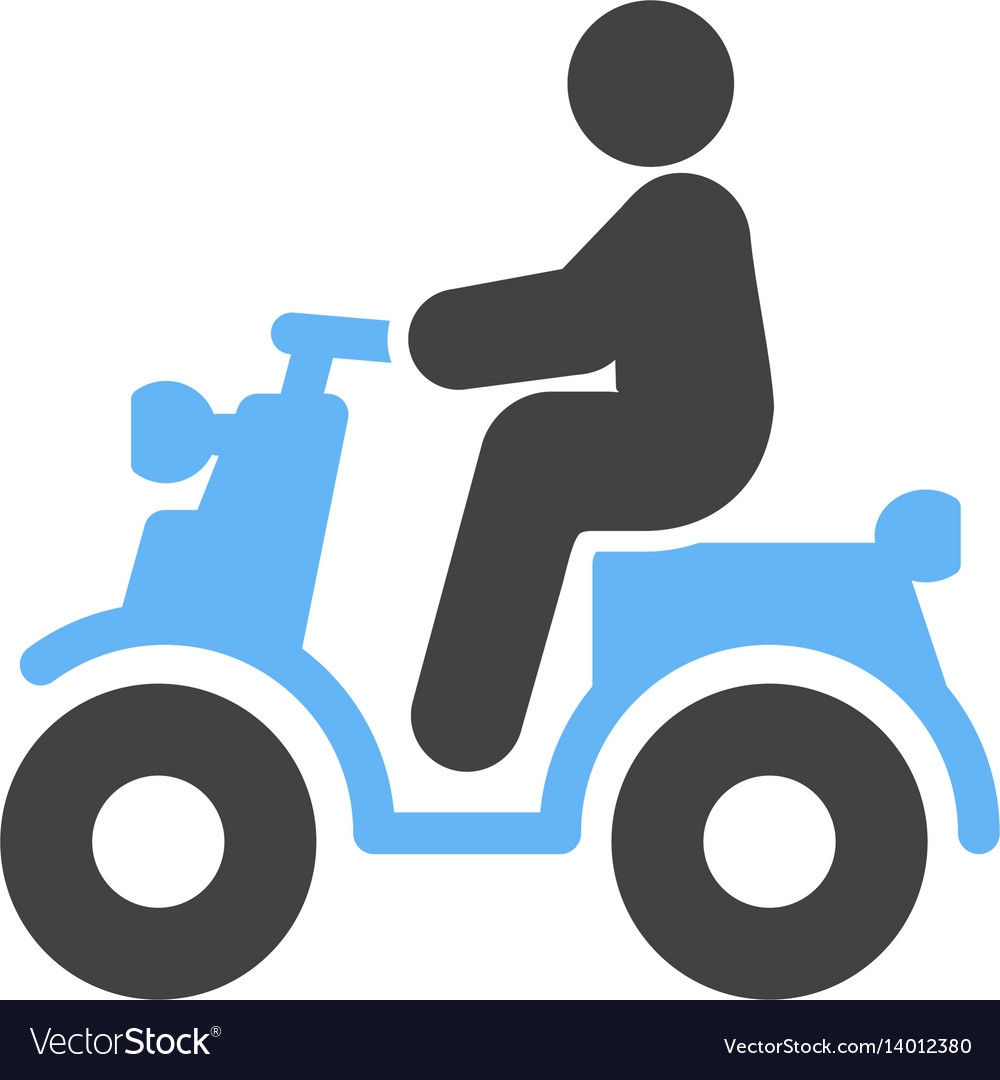 Riding scooter Royalty Free Vector Image - VectorStock