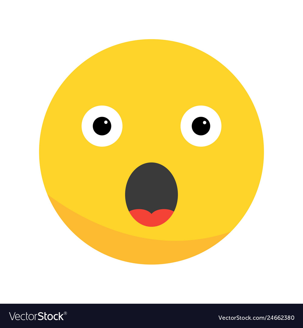 Surprise emoji icon Royalty Free Vector Image - VectorStock