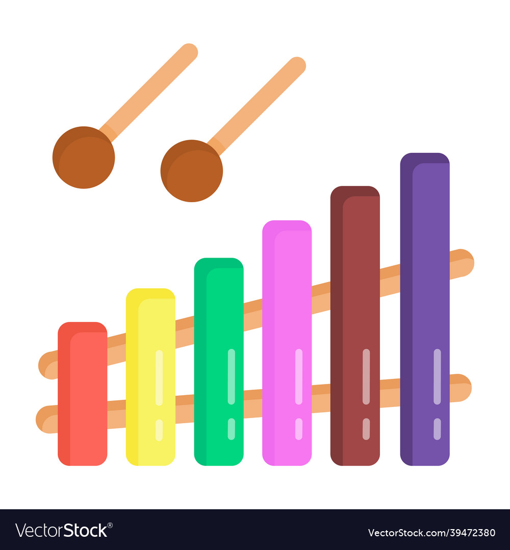 Xylophone Royalty Free Vector Image - VectorStock Xylophone Royalty Free Vector Image - VectorStock