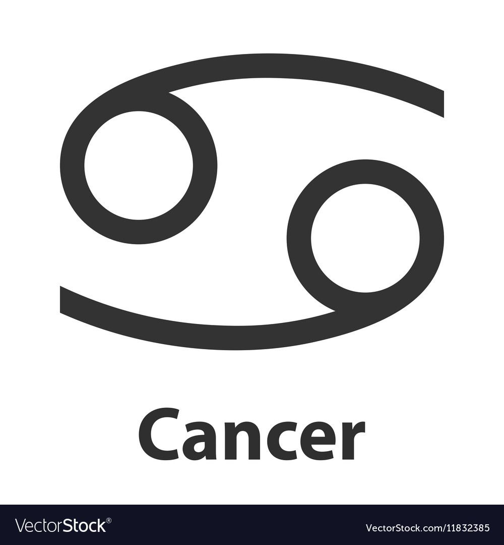 Download Cancer crab zodiac sign icon Royalty Free Vector Image