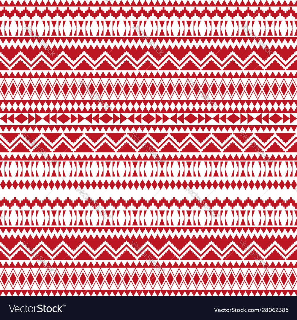 Christmas ethnic seamless patterns aztec Vector Image