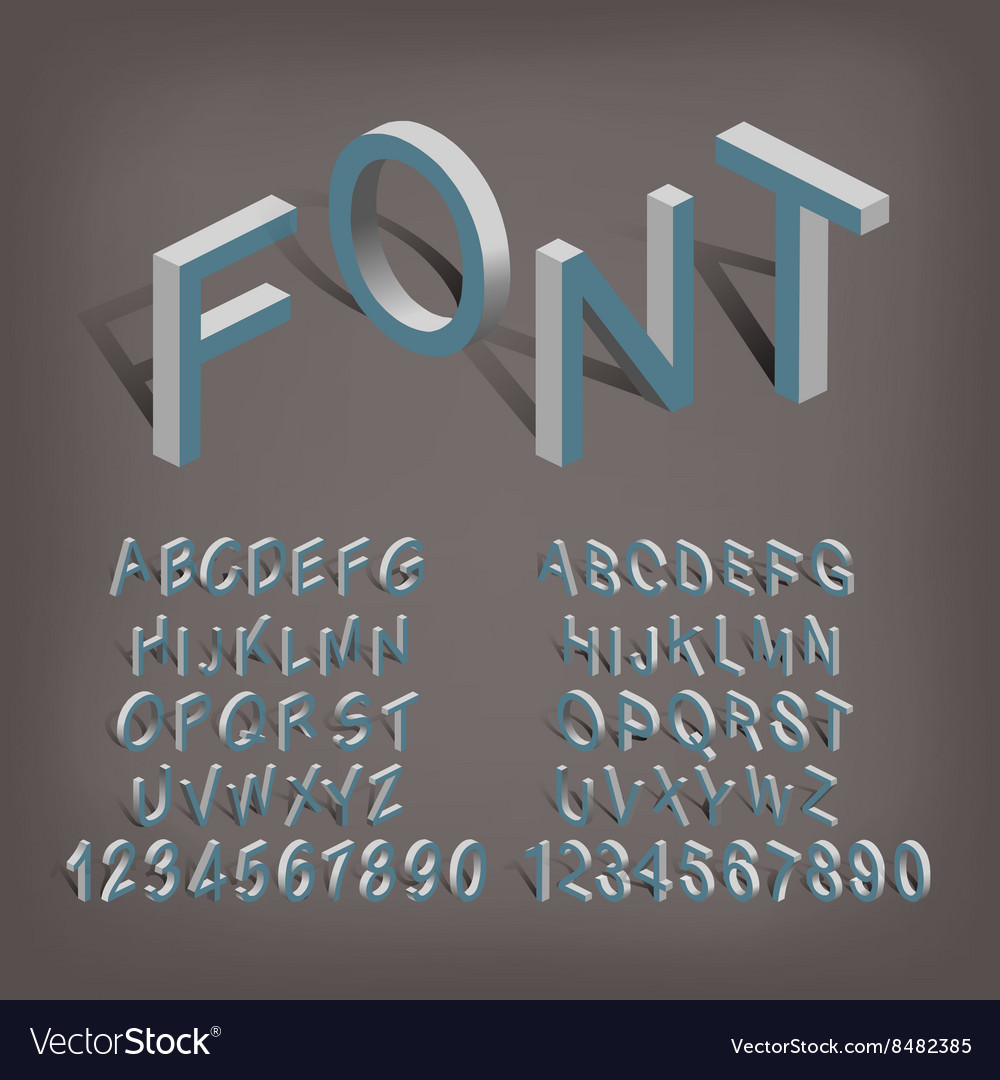 Isometric letters 3d