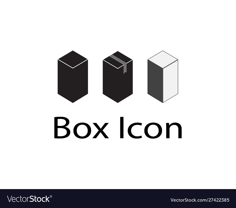 Open cardboard box icon Royalty Free Vector Image