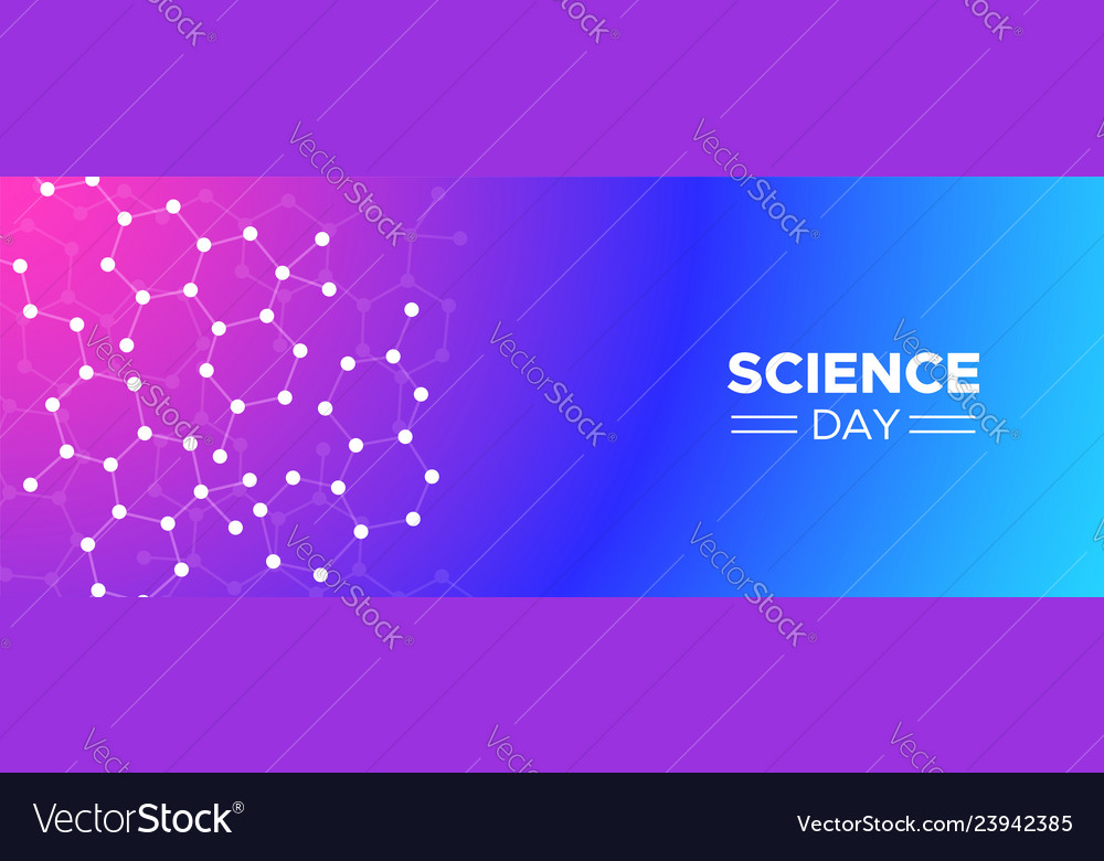 Science day molecule modern concept web background