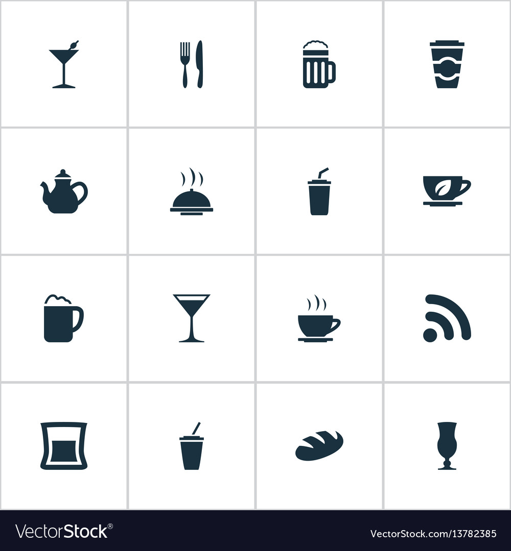 Set of simple food icons Royalty Free Vector Image