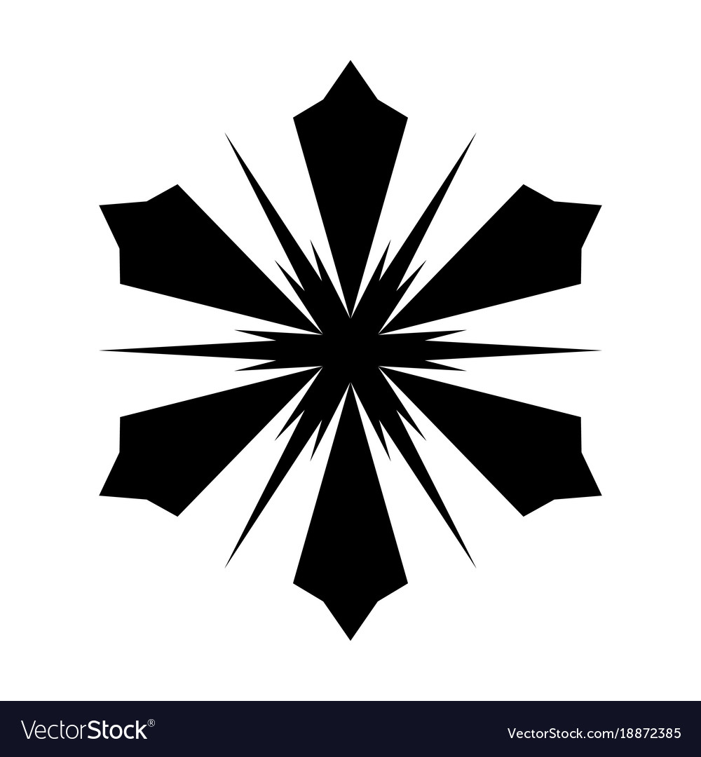 Snowflake icon christmas and winter theme simple Vector Image