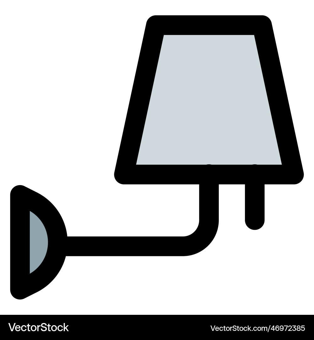 Wall mounted electric light fixture or night lamp Vector Image