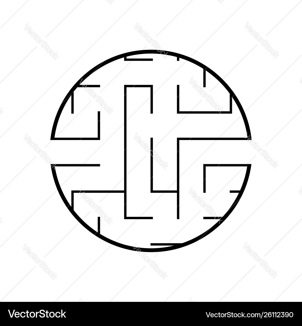 Abstract labyrinth educational game for kids Vector Image
