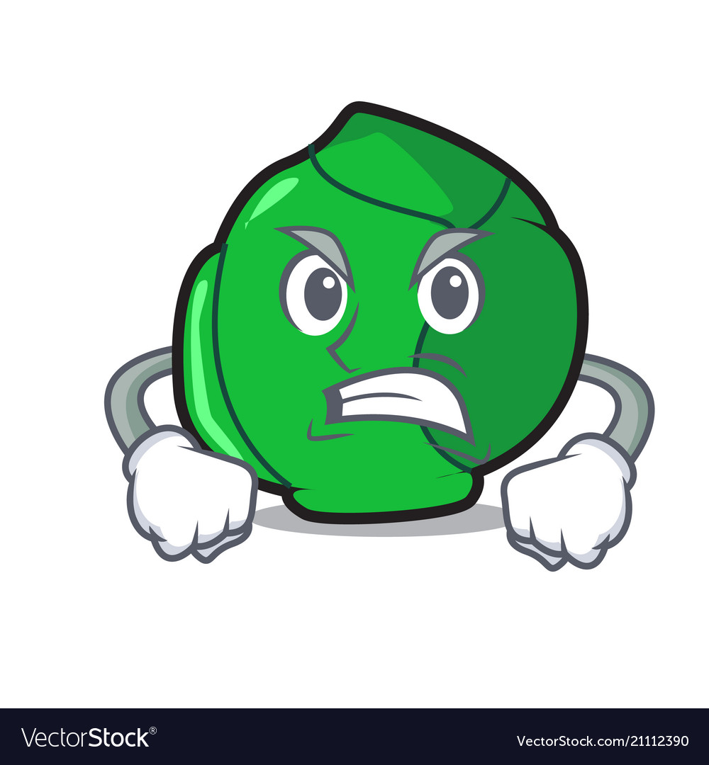 Angry brussels mascot cartoon style Royalty Free Vector