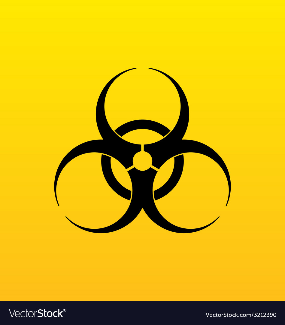 Bio hazard sign danger symbol warning Royalty Free Vector