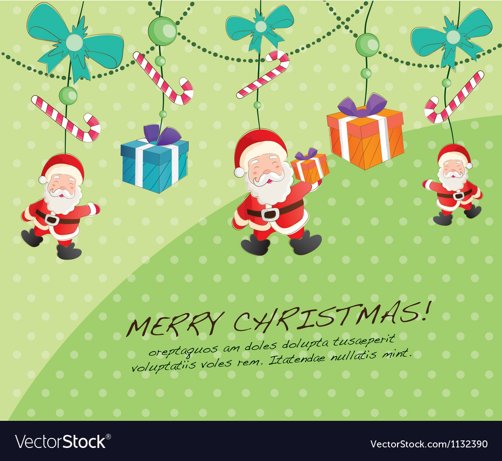Cute Christmas Cards Royalty Free Vector Image Cute Christmas Cards Vector Image