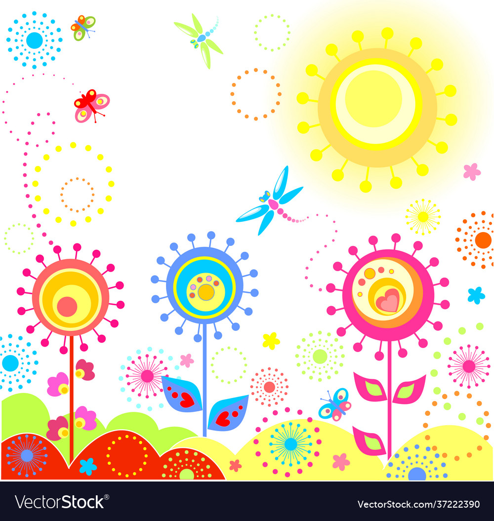 Funny summer card Royalty Free Vector Image - VectorStock