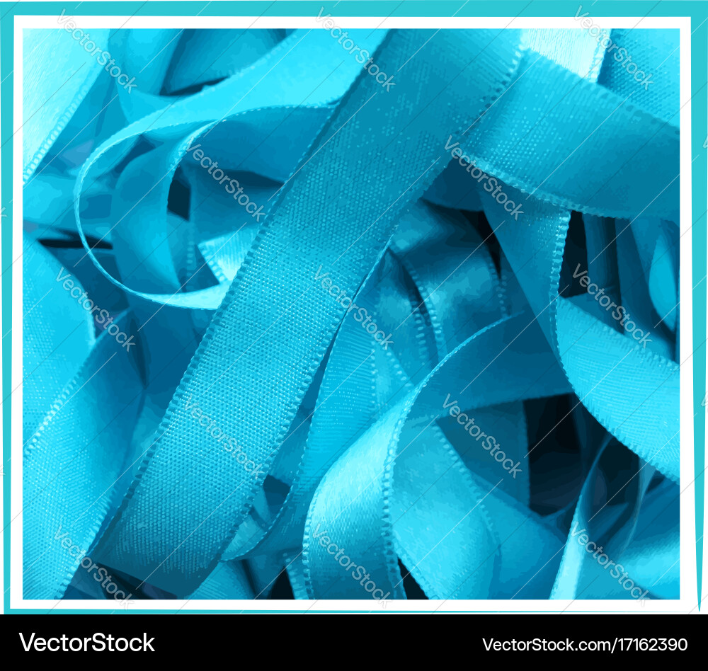 Light blue ribbon isolated on white background Vector Image