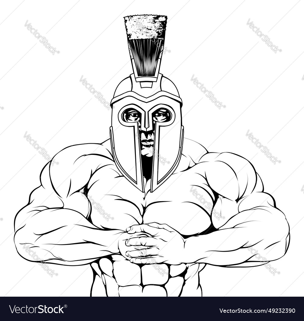 Tough Trojan Spartan Or Gladiator Royalty Free Vector Image