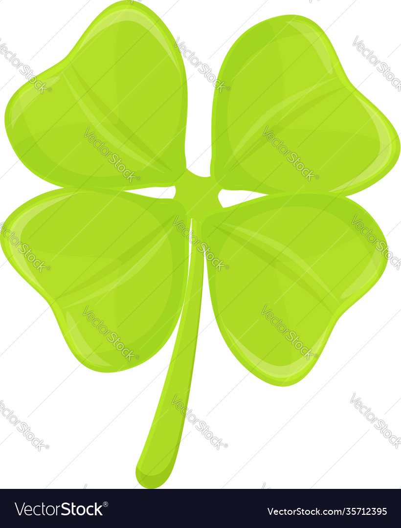 Clover irish icon cartoon style Royalty Free Vector Image