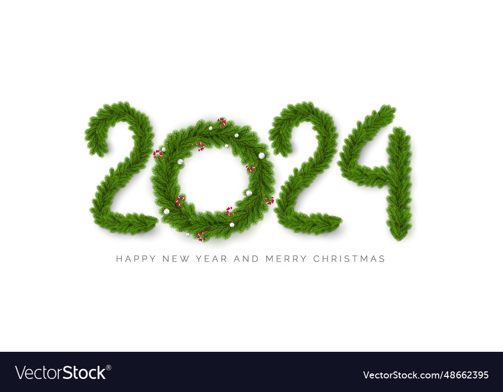 Happy new 2025 year and merry christmas 2025 Vector Image