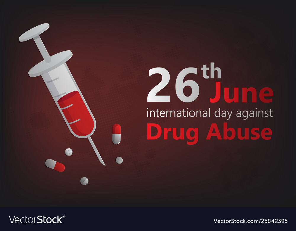 International Day Against Drug Abuse Banner Vector Image