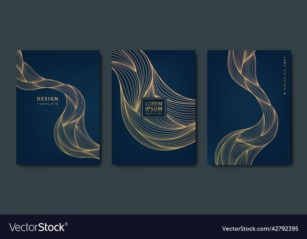 Line wavy background with gold texture vector image Line wavy background with gold texture