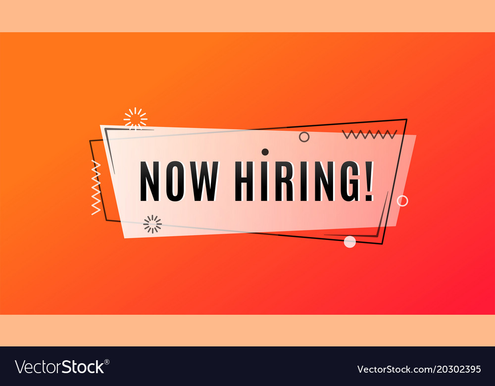 Now hiring concept emergency job vacancy Vector Image