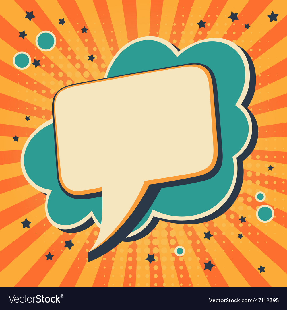 Retro style speech bubble Royalty Free Vector Image