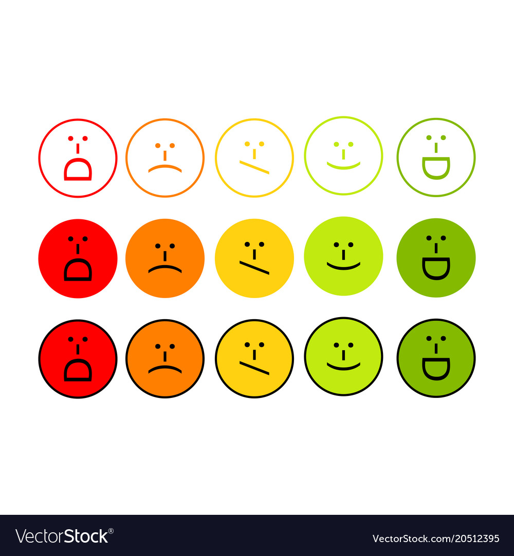 Set of emoticons emoji punctuation characters Vector Image