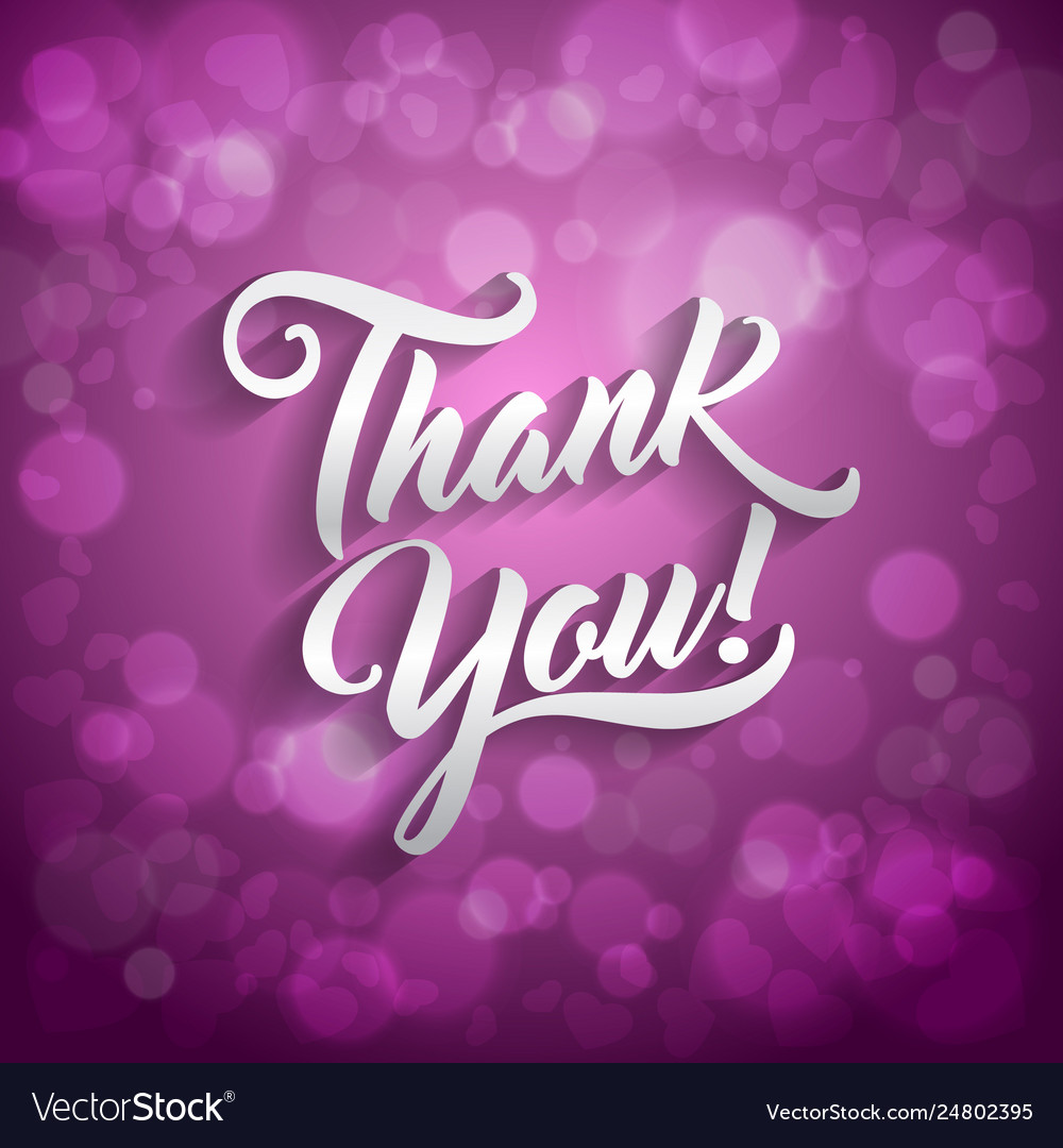 Thank You Beautiful Lettering Text You Royalty Free Vector