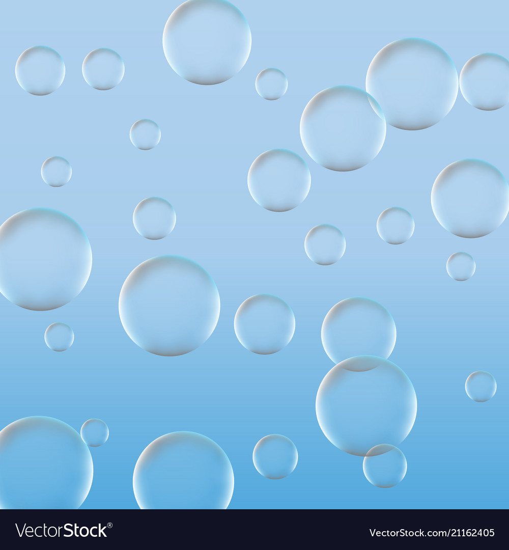 Bubbles background on blue Royalty Free Vector Image